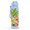 1PC Colorful Pineapple Fruit Art Print 750ml Color Plastic Sports Water Bottle Leakproof Flip Straw Lid Suitable for Sports Office Home Use
