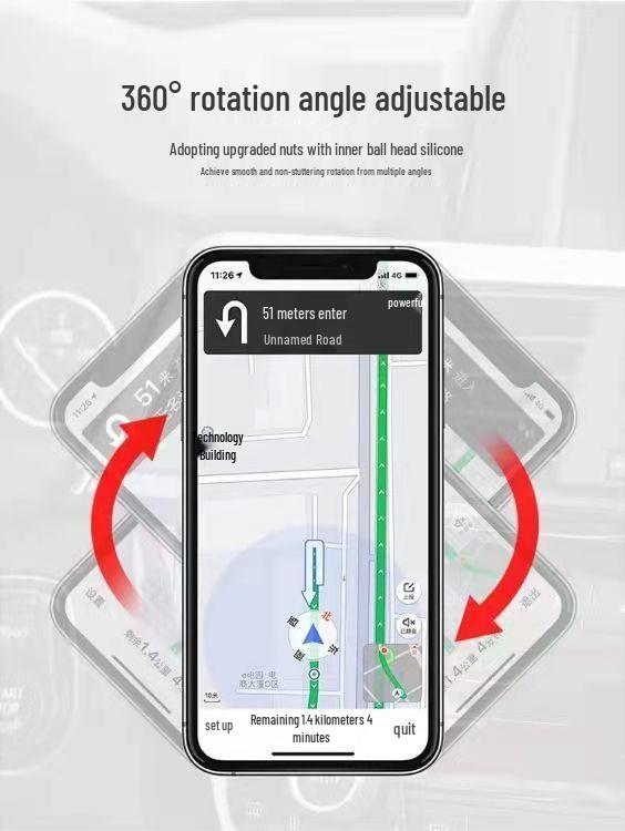 Strong Magnetic Car Phone Mount - Easy One-Hand Operation, Air Vent Compatible, Single Color Box