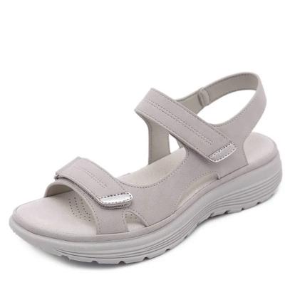 Genuine Leather Women Summer Wedges Non-slip Beach Open Toe Breathable Sandals Light Sport Style Shoes Size 34-42