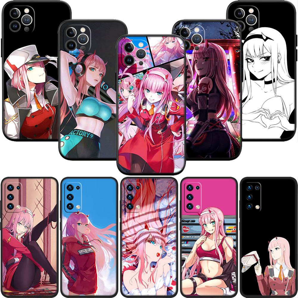 PP64 Zero Two Soft Shell Phone Case for Samsung Galaxy S20 S21 S22 Ultra FE + Plus A21S A22 A24 A25 A26 A30 A30S A31
