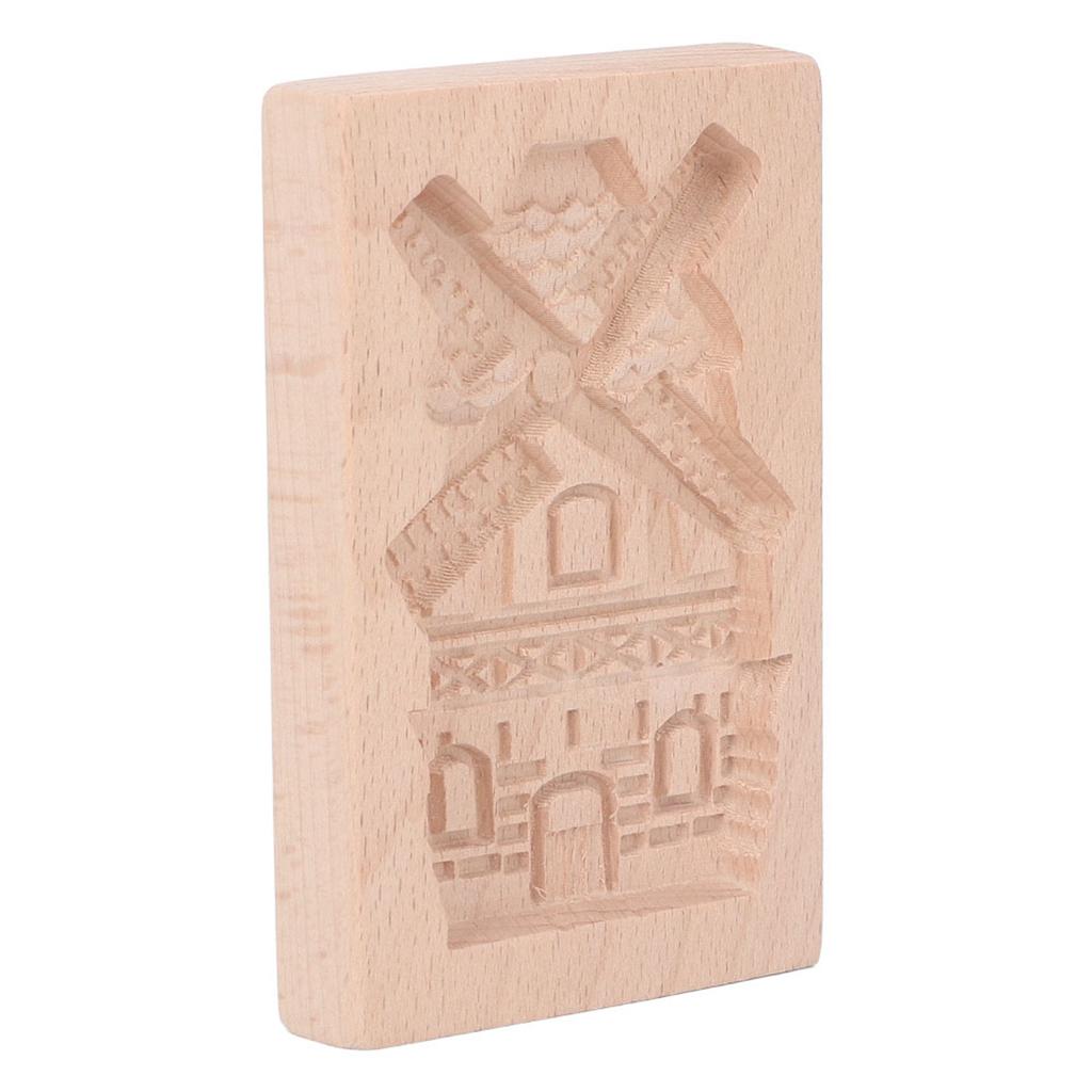 Dřevěná forma na sušenky Bukové dřevo Opakovaně použitelná Omyvatelná Lis na sušenky Razítko Forma pro pečení v kuchyni