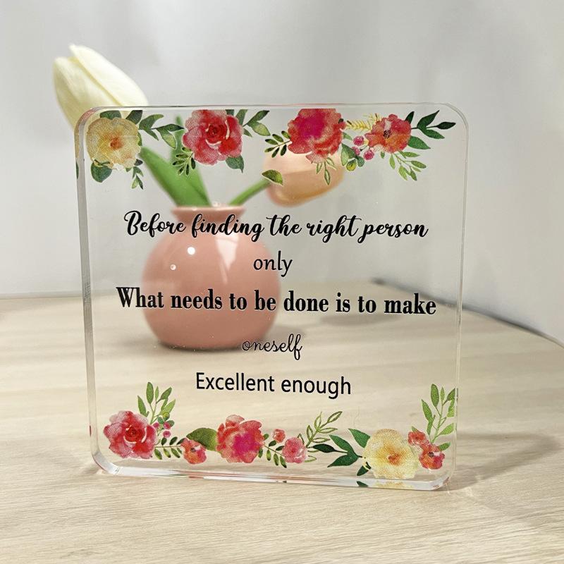 Botanik Çiçekler Yatak Odası Oturma Odası Peyzaj Dekorasyonu Kare Akrilik Süsler