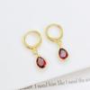 Vintage Stainless Steel Gold Plated Zircon Huggie Hoop Earrings for Women Small Water Drop Earrings Punk Unisex Rock Jewelry