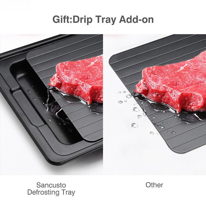 Household Fast Defrosting Tray Aluminum Food Thawing Plate Board Kitchen Frozen Meat Defrost Tool