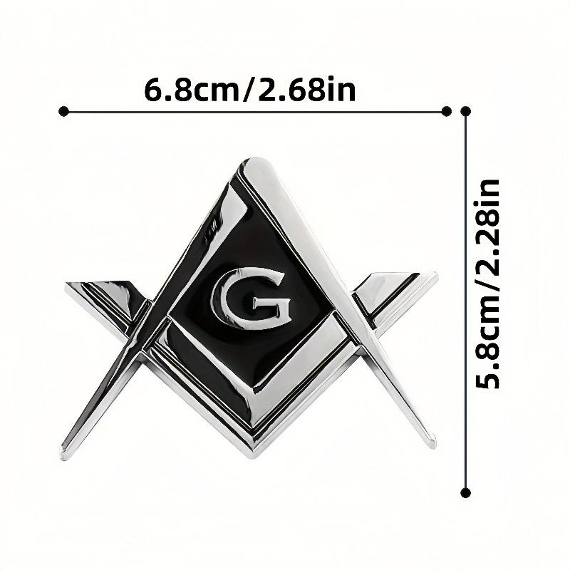 1/2/3pcs of Large G Car Logos Square And Compass Stickers for Cars Trucks Motorcycles Gifts And Additions