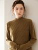 Women's Thickened Cashmere Knit Sweater: Vertical Stripes, Long Sleeves, Solid Color Pullover - Perfect for Layering