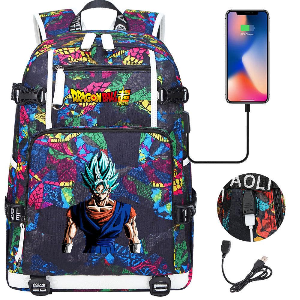 Riman Dragon Ball Wukong USB Teen Student School Bag Men's and Women's Leisure Large Capacity Travel Backpack