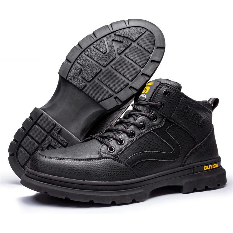 Latest  Waterproof Men Leather Boots Steel Toe Cap Safety Work Shoes Anti Smashing Indestructible Construction Welding Boots