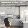 BSEED  Wifi Double 1/2/3Gang Touch Switches Smart Life Alexa Control Plus Normal Wall Power Socket EU Standard Glass Panel 228mm