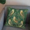 2D Elegant Green Birds Branch Pattern Pillow Cover Pattern Cushion Cover Suitable For Sofa Bedroom Car Pillow Cover