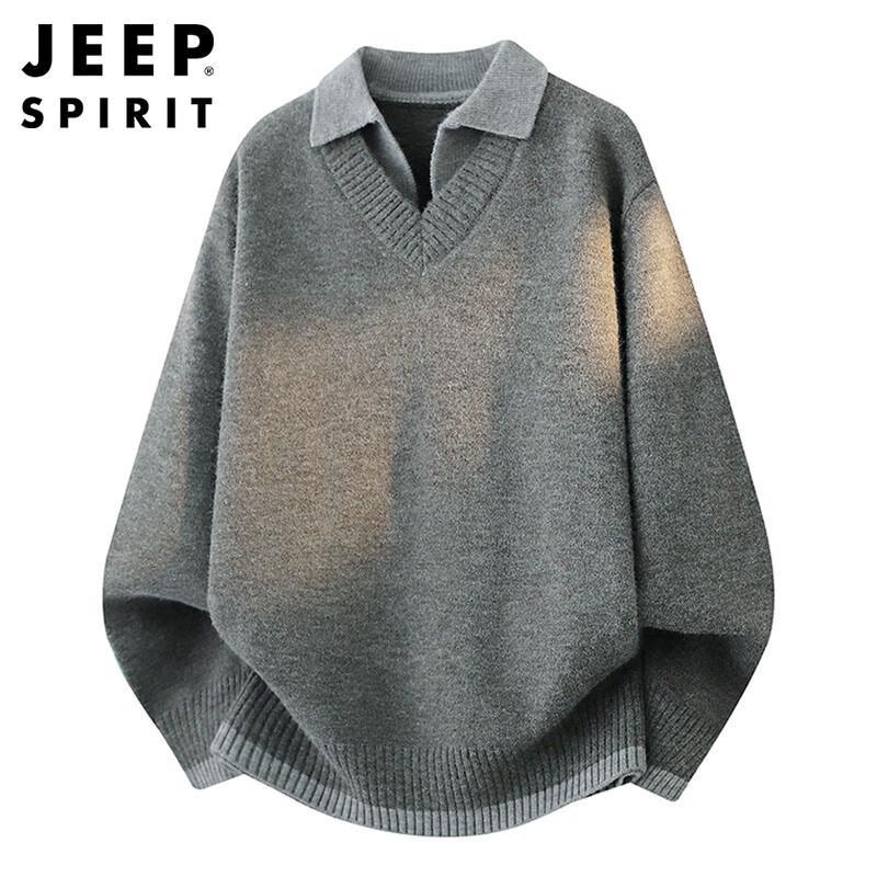

JEEP SPIRIT Men s Faux Two-Piece Knit Sweater XL