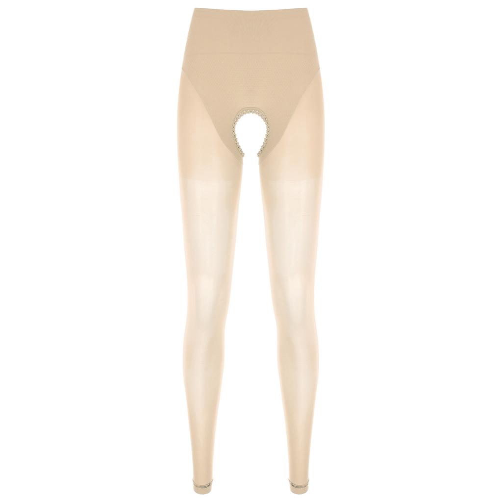 Ladies See Through High Waist Skinny Pants Open Crotch or Regular Stockings Honeymoon Gift