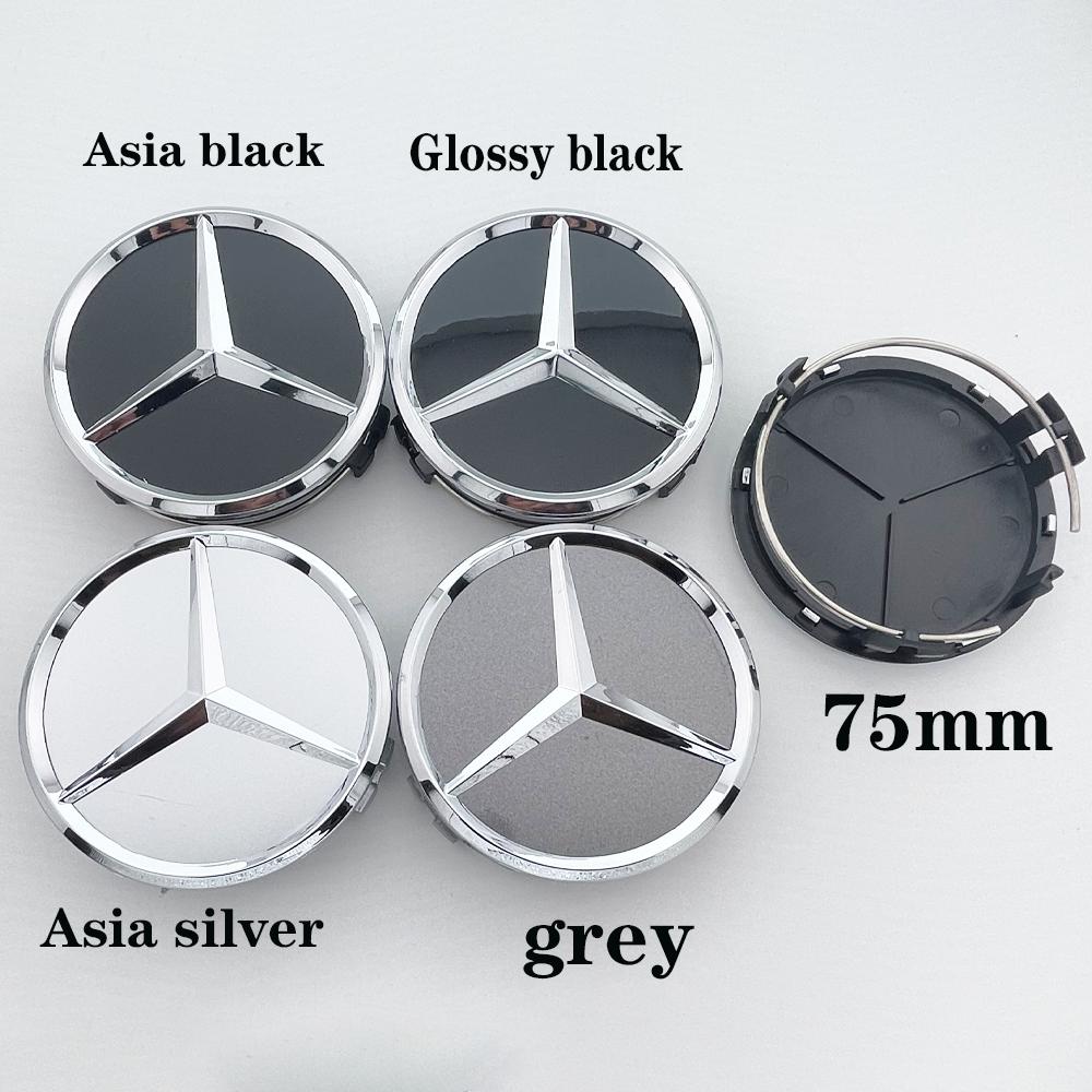Hot LL---- 4pcs 75mm Car Wheel Center Cap Hub Covers Badge Rim Hubcap For Mercedes Benz W221 W212 207 A C E Class A1714000025