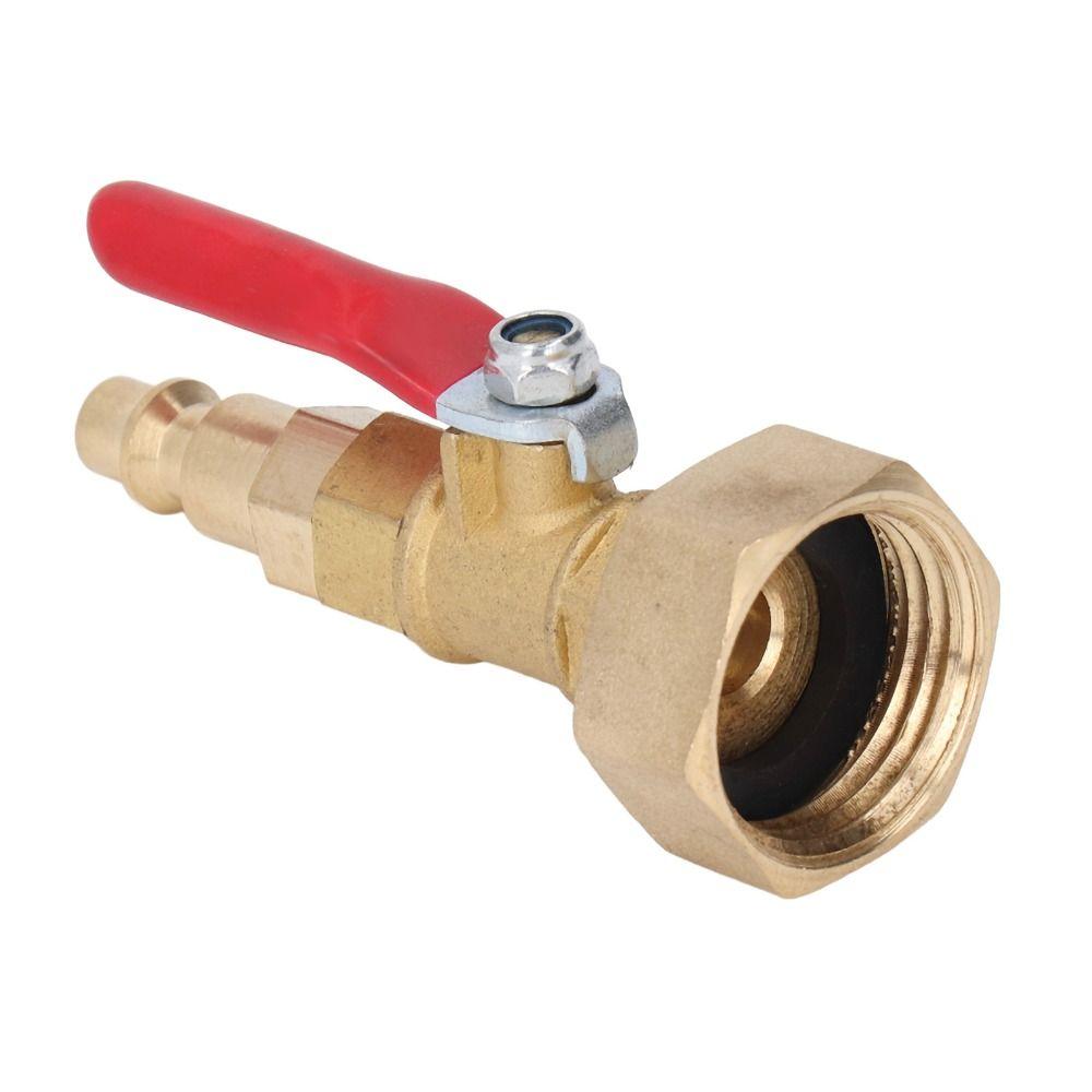 1/4in Male Brass Winterize Blowout Adapter 3/4in Male GHT Thread Brass Winterize Adapter Male/Female Thread Ball Valve