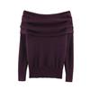 European and American Style, New Women's Clothing, Foreign Style, Fashionable, Flat Needle Off-the-shoulder Knitted Sweater 3653105