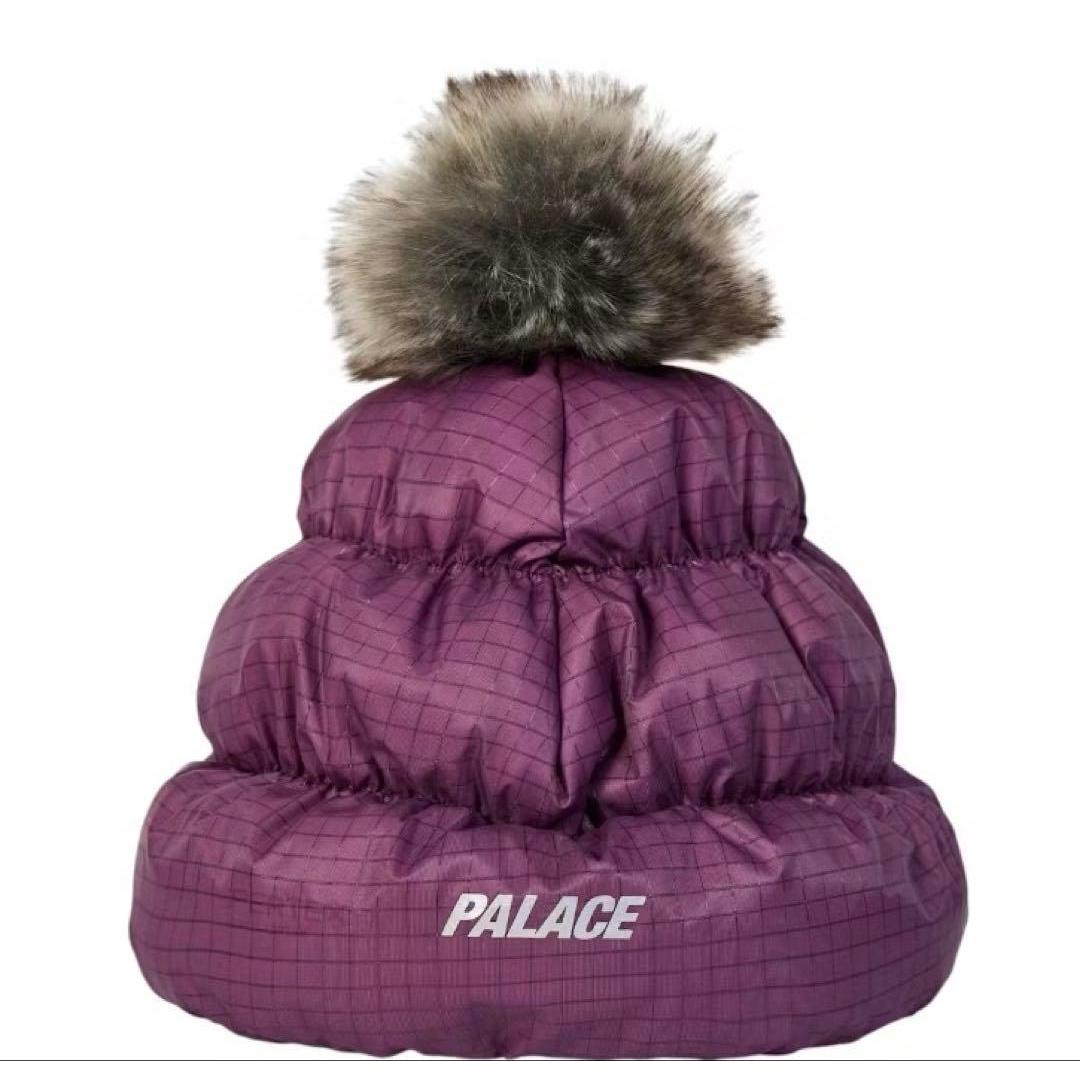 Used Palace Pertex Puffer Beanie Nylon Beanie Purple