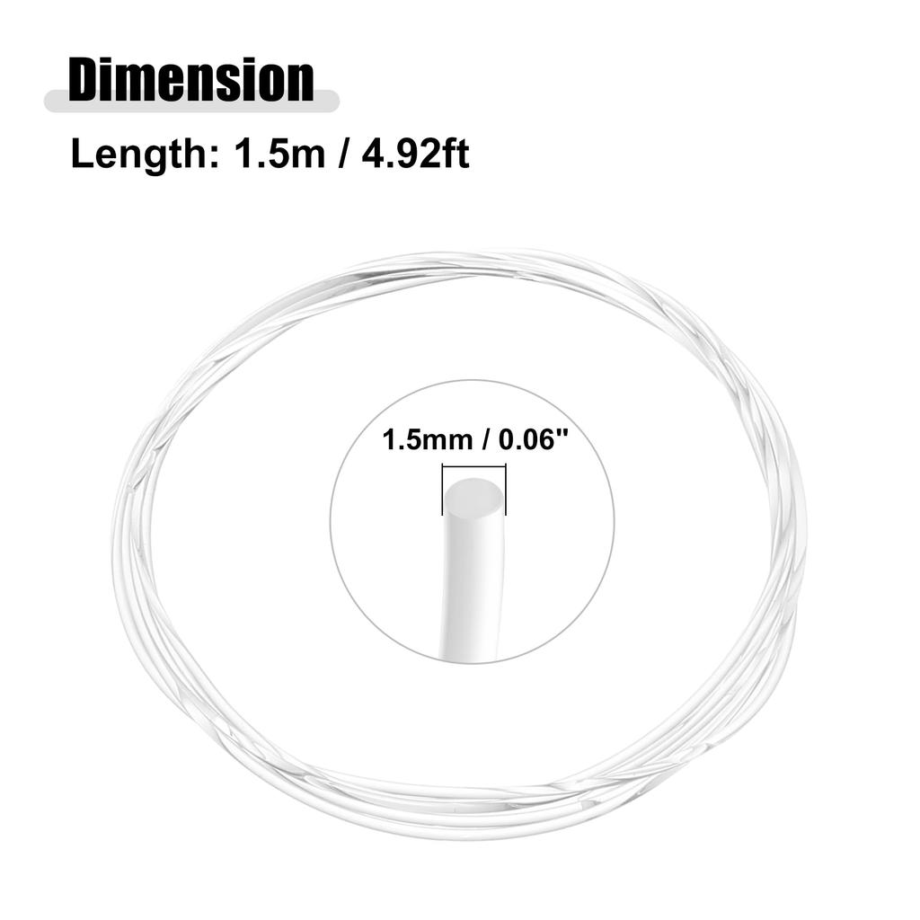 ACROPIX 1.5m 4.92ft 1.5mm 0.06" Transparent Universal PMMA Fiber Optic Side Glow Cable Car Fiber Optic Cable - 1 Pack
