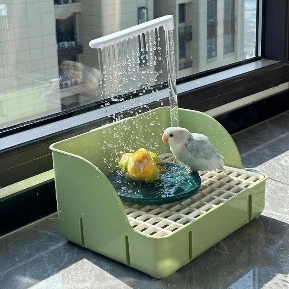 Automatická cirkulace Ptačí vana s více kohoutky Koupel pro domácí ptáky Velký sprchový bazén
