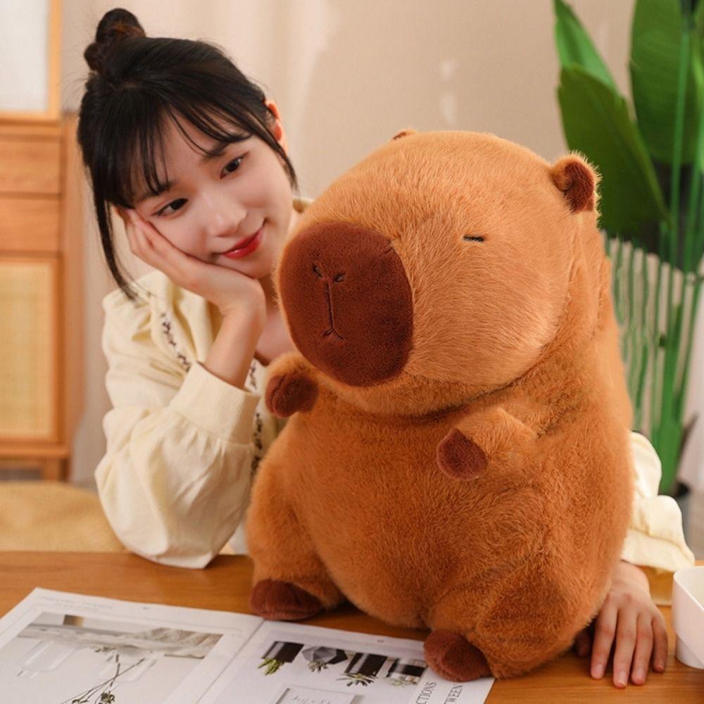 Comfortable Capybara Plush Toy Cotton Birthday Capybara Toy Simplicity Happy Birthday Doll