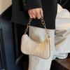Quadratische Stroh-Umhängetasche Reißverschluss-Clutch-Tasche Elegante Strand-Handtasche Mädchen