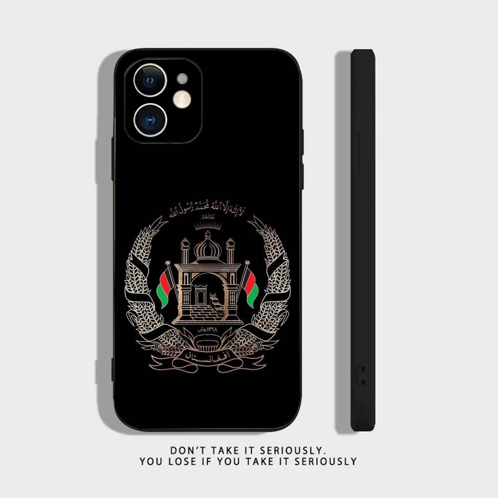 Afghan Afghanistan Flag Phone Case For iPhone 17 16,15,14,13,12,11,Pro,XS,Max,XR,Plus,Mini Soft Silicone Black Shockproof