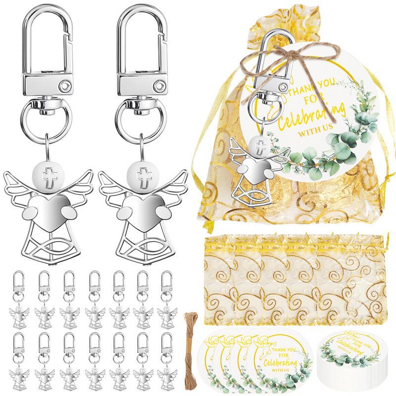

25 Sets Guardian Angel Thank You Party Favours Including 25 Thank You Gift Tags With String 25 Angel Pendants 25 Organza Bags