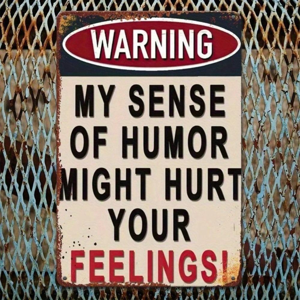 Vintage Humor Tin Sign Metal Wall Decor for Bar Cafe Home 8x12 Inch