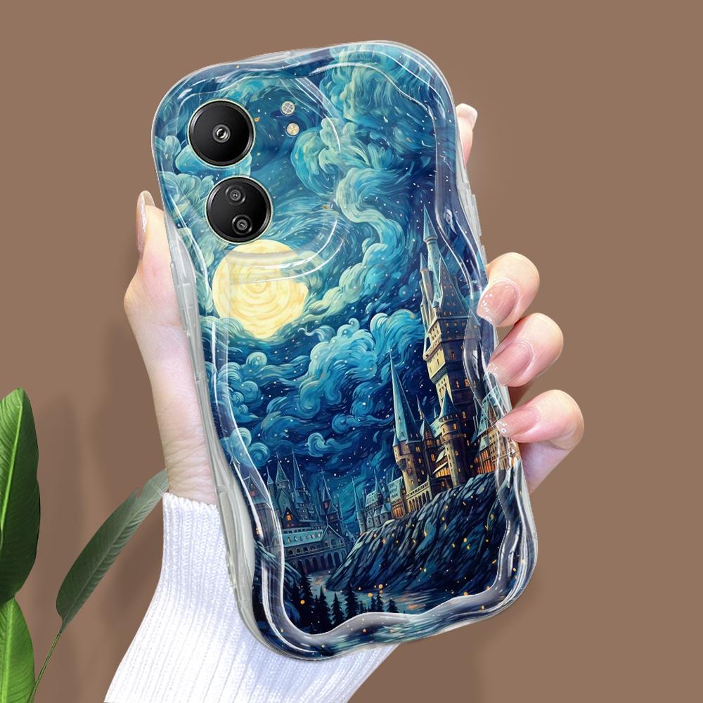 

Милый мультяшный узор, кремовая текстура, мягкий силиконовый чехол с волнистыми краями, чехол для телефона Xiaomi Redmi Redmi Note 13 Pro 5G прозрачный