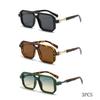 Retro Square Frame Sunglasses Men And Women With The Same European And American Double Beam Sunglasses Trend To Wear Decorative