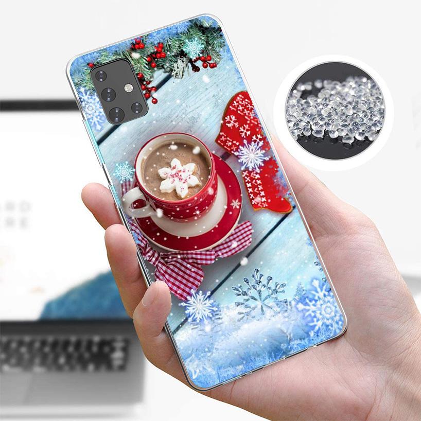 Winter Coffee Christmas Phone Case For Samsung Galaxy A52 A32 A22 A12 A02S A50S A30S A51 A31 AA71 Note 20 Ultra 10 S10 Plus Gala