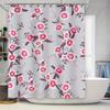 Soft Fabric Shower Curtain With Flowers Printed Pattern For Bathroom Decor Waterproof Washable Home Textiles