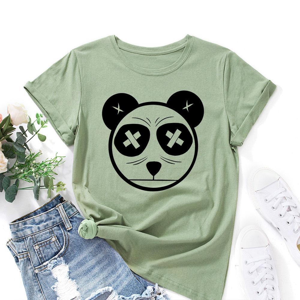 Fashion Printed Cartoon Short Sleeve Casual Loose Top Crew Neck T-Shirts Women’s