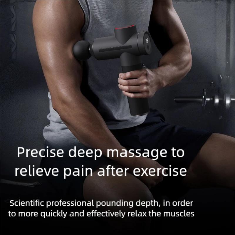 Electric Massage Gun Deep Tissue Facial Massgaer Arms Back Leg Muscle Relaxing For Body Back Arm Fascia Gun With Hot And Cold