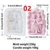 Wedding Couple Silicone Candle Soap Mold DIY Valentine's Day Wedding Dec Ornament Celebration Party Embellishments Mould