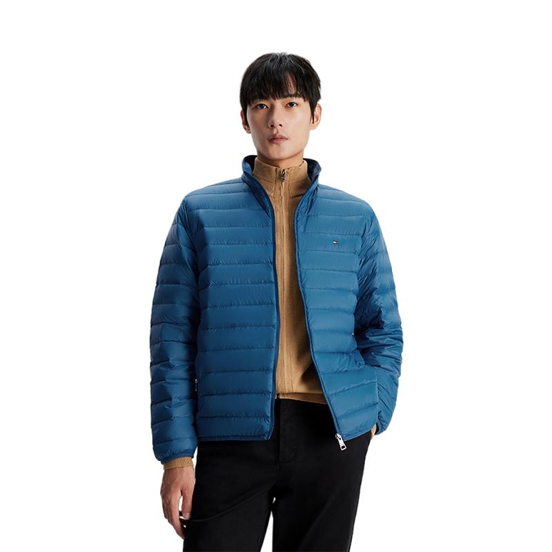 Tommy Hilfiger logo-patch zipped puffer jacket MW0MW28065