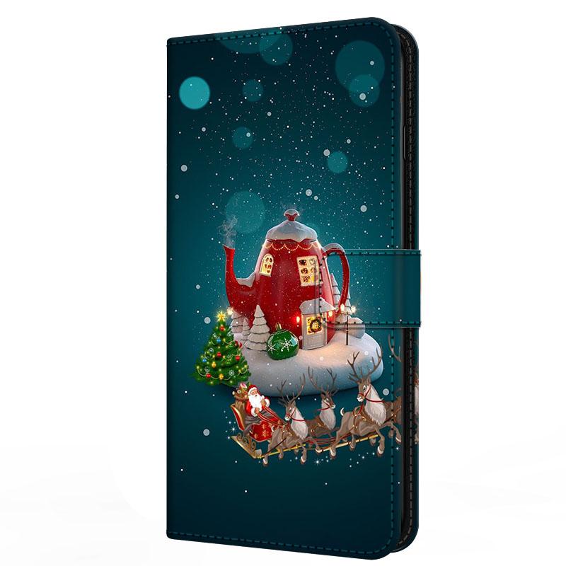 Wallet Cover For Oppo A5 4G 5G Case A5i Pro A5m Flip Stand Book Magnetic Leather Case For Oppo A5x 4G 5G Christmas Cases A 5x