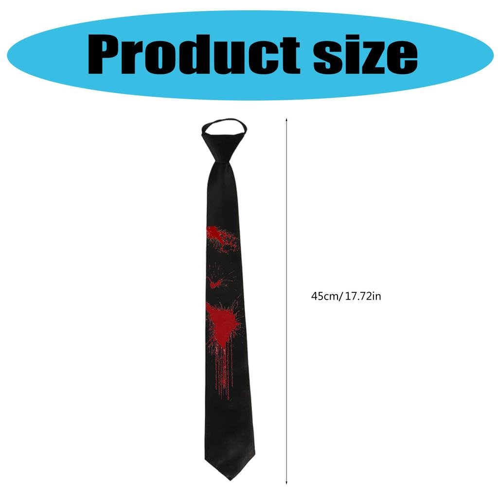 Unique Bloodstain Pattern Tie for Fashion Forward Women Men Suitable for Theme Event and Masquerade Gatherings