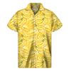 Men Summer Vacation Tropical Plants Pattern Short Sleeves Hawaiian Shirts Button Lapel Aloha Blouse