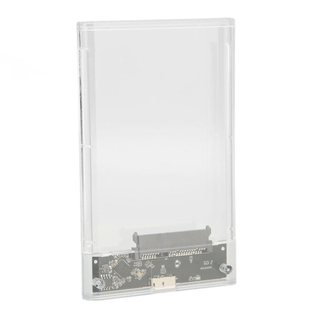 2.5in Transparent HDD Enclosure Portable Plug and Play 2.5in SATA Serial USB3.0 5Gbps Transparent