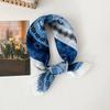 Summer new fashion multi-functional headscarf geometric printing cotton and linen small square scarf women's versatile decorative neck scarf