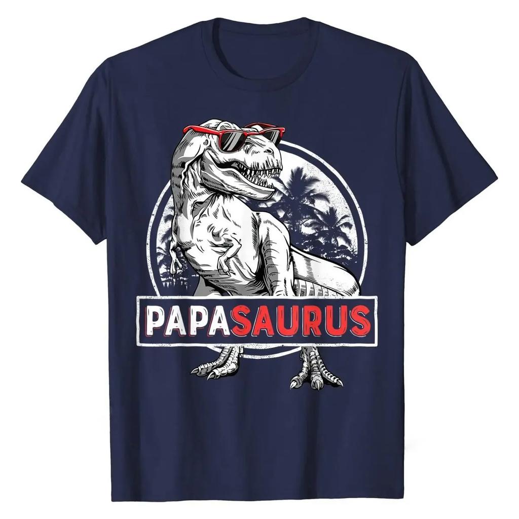 PAPASAURUS T shirt PAPASAURUS T rex Papa Saurus Dinosaur Men Dad Daddy Classic Cotton Boy Tops Crazy Faddish T Shirts Streetwear