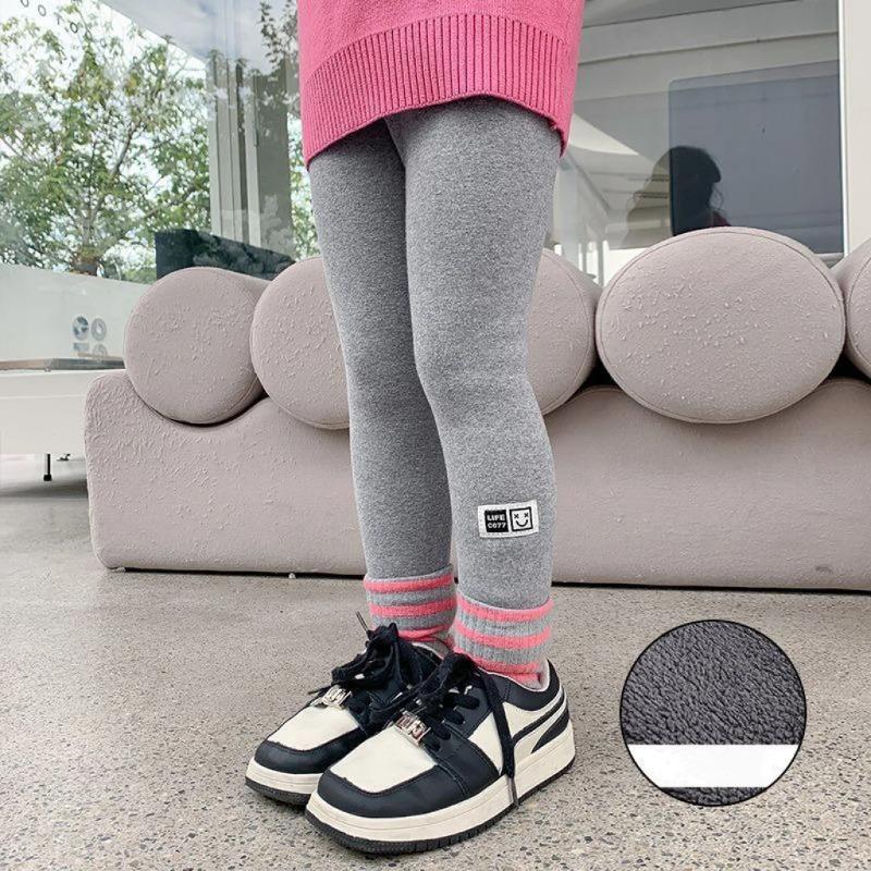 Autumn Winter Girls Leggings Baby Plush Pants Kids Thermal Pants Children Fashion Korean Version Trousers Casual Bottoms