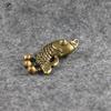 Copper Carp Bell Small Ornaments Desk Christmas Gift Decorations Retro Brass Keychain Pendants Feng Shui Home Decor Living Room