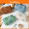 Cosy Corduroy Makeup Bag Medium Capacity Travel Storage With Breathable Design For Daily Use