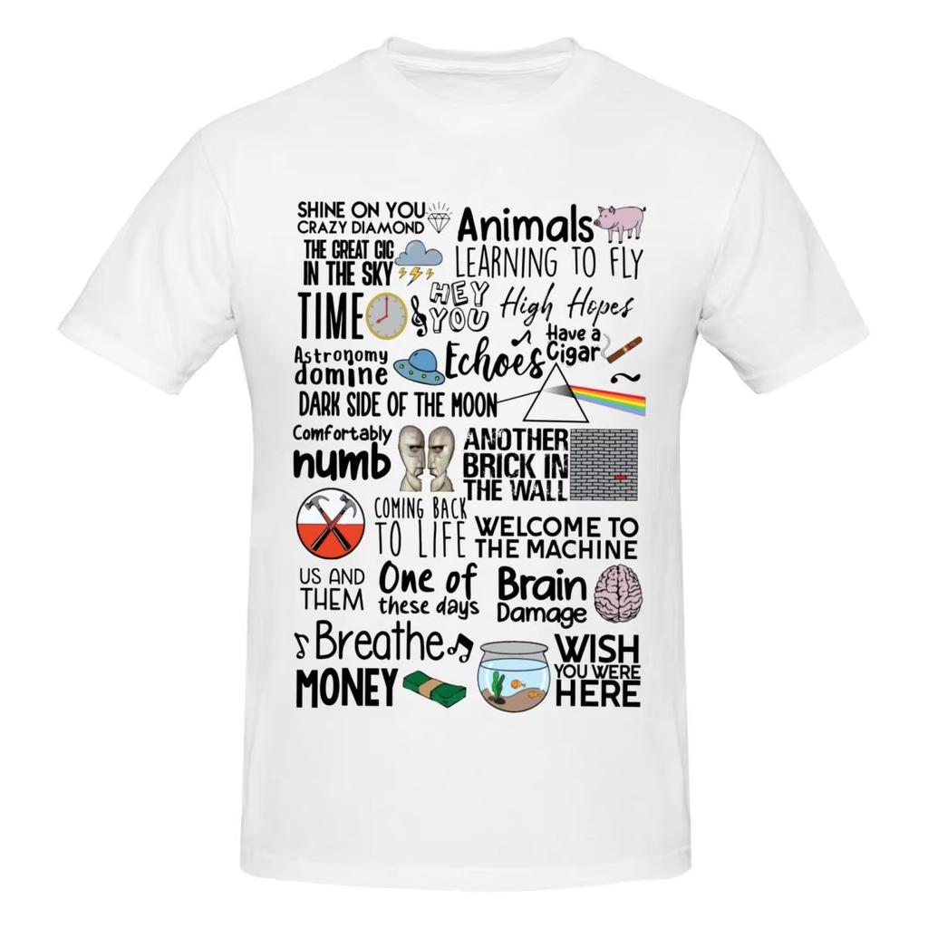 Grunge Vintage Pink Floyd T Shirts Graphic Y2K Anime Crewneck T Shirt for Men Women Clothing
