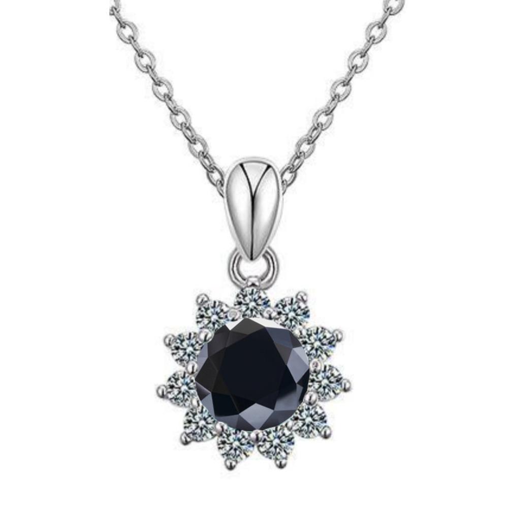 6.5mm Snowflake Halo Round Cut Moissanite Pendant Necklace S925 Sterling Silver For Women