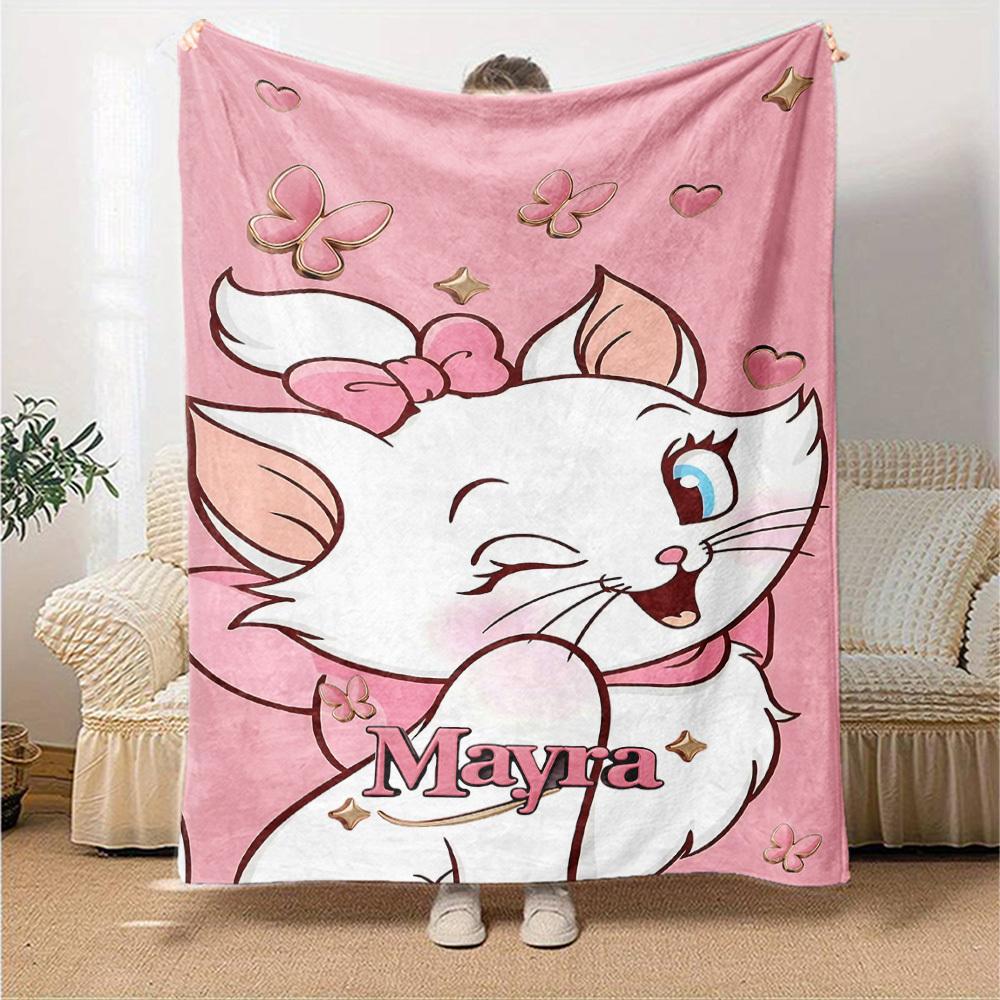 1pc cat Mayra blanket Lightweight Flannel Throw for Sofa Bed Travel Camping Livingroom Office Couch Chair