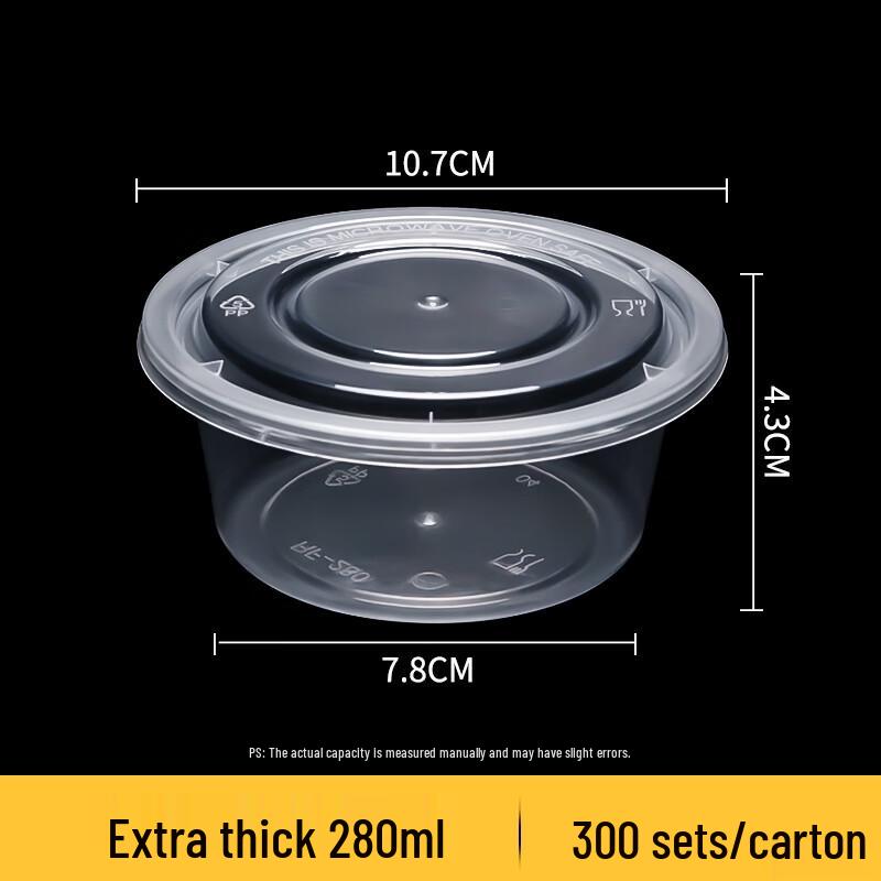 Disposable Transparent Round Takeaway Soup Bowl