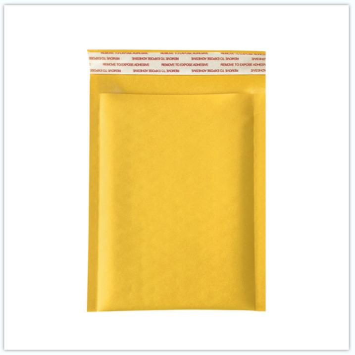 Thick Yellow Kraft Paper Bubble Wrap Bag for Clothing Packaging