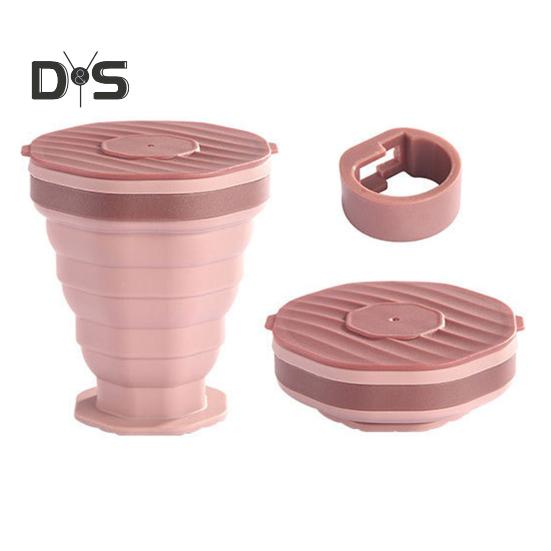 Hopfällbar Resemugg Silikon Bärbar Kaffekopp för Varma Och Kalla Drycker Återanvändbar To-Go Ficka Storlek Kaffetumbler